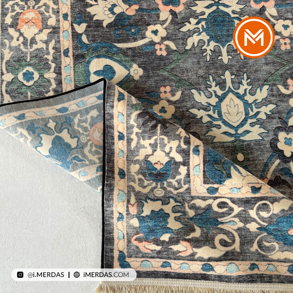 فرش کهنه نما کد 22221 زمینه تمام رنگ